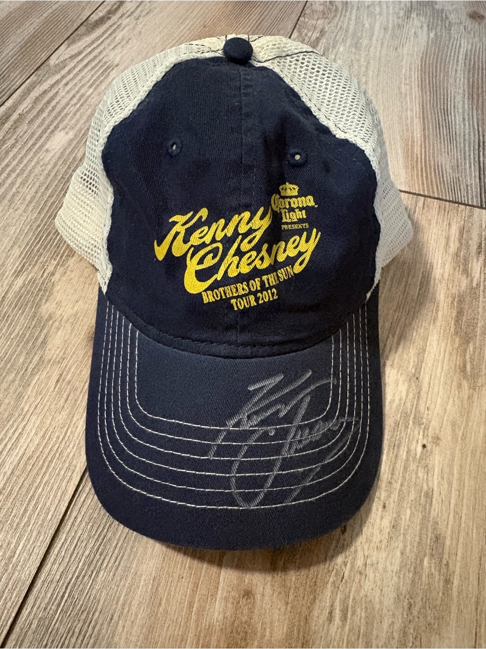 Kenny Chesney Autographed Trucker Hat - Brothers of the Sun Tour 2012